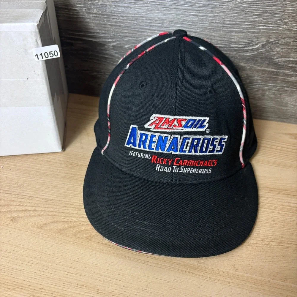 Amsoil Arenacross Hat Cap Fitted One Size Black Ricky Carmichaels Supercross